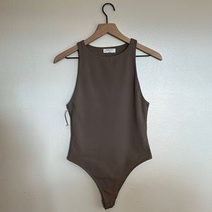 NWT Aritzia Taupe Bodysuit. Medium.